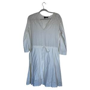 The Kooples Broderie Anglais Dobby Dress White Lace Dainty Cottagecore Medium